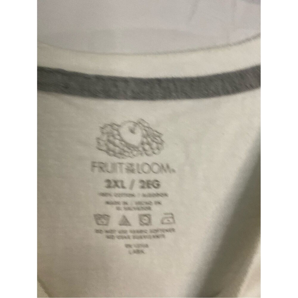 Fruit of the loom classic Men's White Sleeveless Crewneck Muscle Tank Sz 2XL - Picture 7 of 7